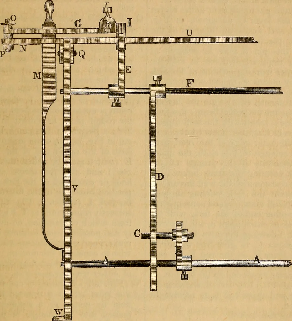 An illustration from The art of weaving, by hand and by power, 1844, leaf 454