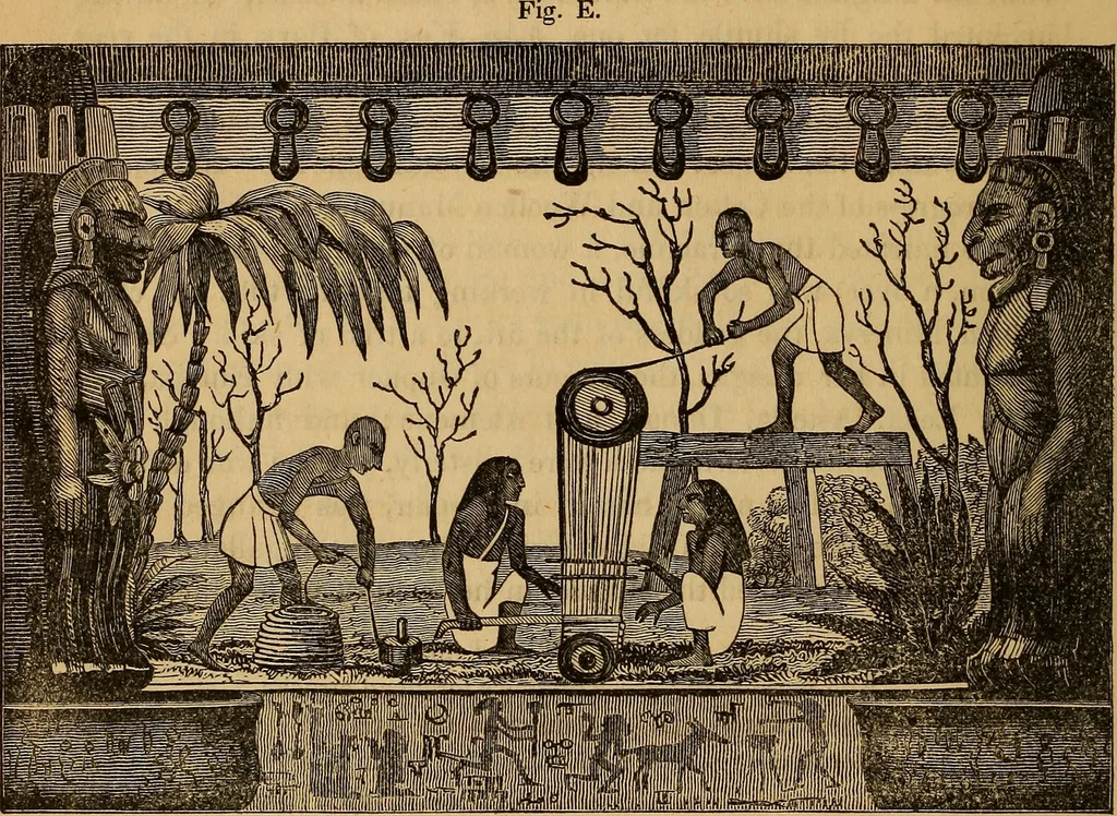 An illustration from The art of weaving, by hand and by power, 1844, leaf 61