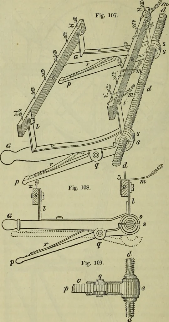 An illustration from The art of weaving, by hand and by power, : with an introductory account of its rise and progress in ancient and modern times. For the use of manufacturers and others., 1844, leaf 239