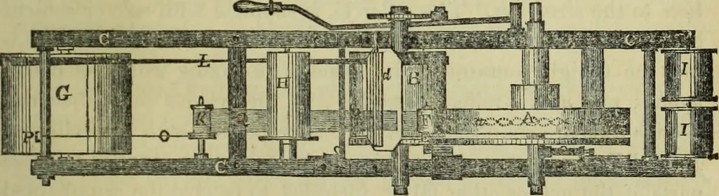 An illustration from The art of weaving, by hand and by power, : with an introductory account of its rise and progress in ancient and modern times. For the use of manufacturers and others., 1844, leaf 304