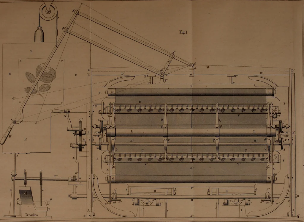 An illustration from The art of weaving, by hand and by power, : with an introductory account of its rise and progress in ancient and modern times. For the use of manufacturers and others., 1844, leaf 321