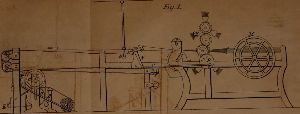 An illustration from The art of weaving, by hand and by power, : with an introductory account of its rise and progress in ancient and modern times. For the use of manufacturers and others., 1844, leaf 355