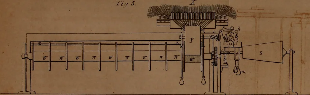 An illustration from The art of weaving, by hand and by power, : with an introductory account of its rise and progress in ancient and modern times. For the use of manufacturers and others., 1844, leaf 355