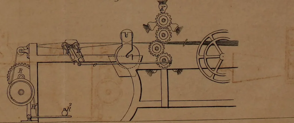 An illustration from The art of weaving, by hand and by power, : with an introductory account of its rise and progress in ancient and modern times. For the use of manufacturers and others., 1844, leaf 355