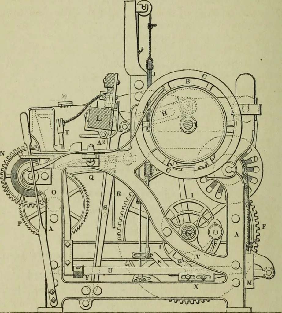 An illustration from The art of weaving, by hand and by power, : with an introductory account of its rise and progress in ancient and modern times. For the use of manufacturers and others., 1844, leaf 365