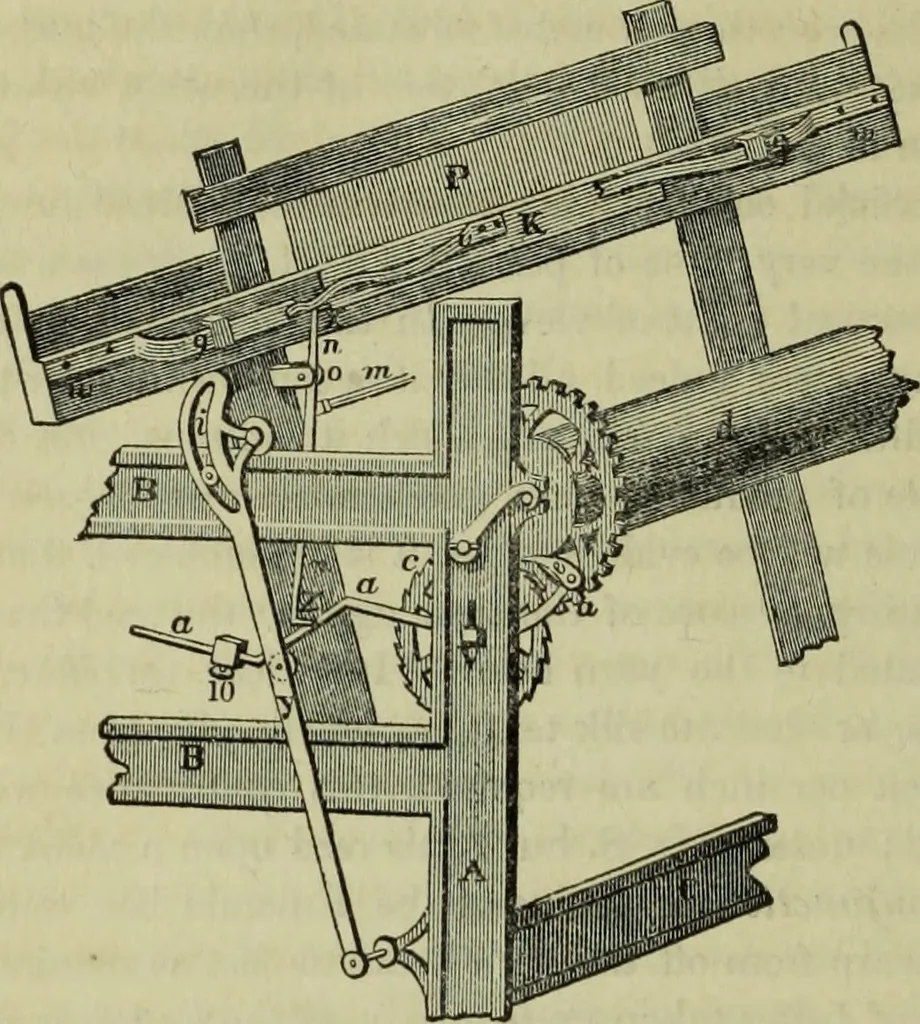 An illustration from The art of weaving, by hand and by power, : with an introductory account of its rise and progress in ancient and modern times. For the use of manufacturers and others., 1844, leaf 381
