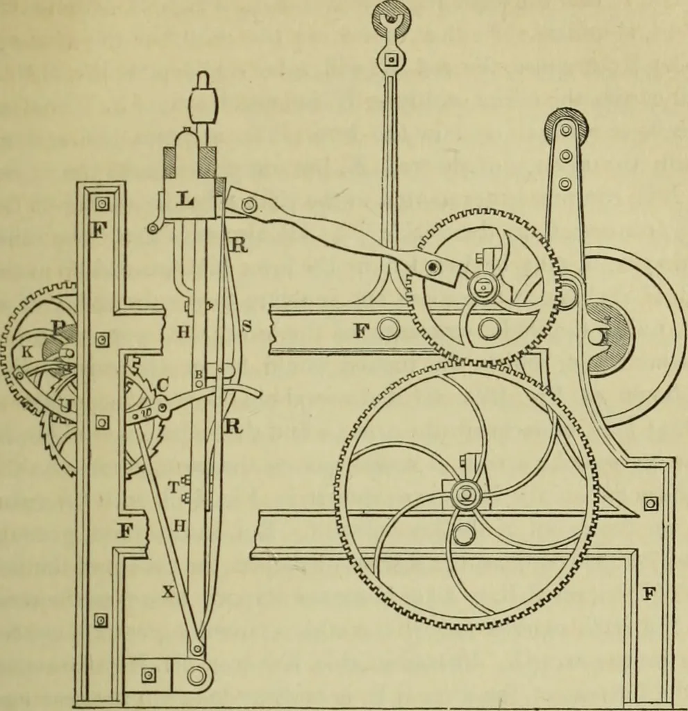 An illustration from The art of weaving, by hand and by power, : with an introductory account of its rise and progress in ancient and modern times. For the use of manufacturers and others., 1844, leaf 388