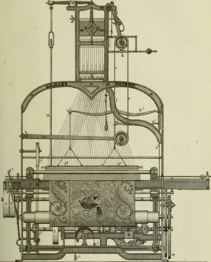 An illustration from The art of weaving, by hand and by power, : with an introductory account of its rise and progress in ancient and modern times. For the use of manufacturers and others., 1844, leaf 500