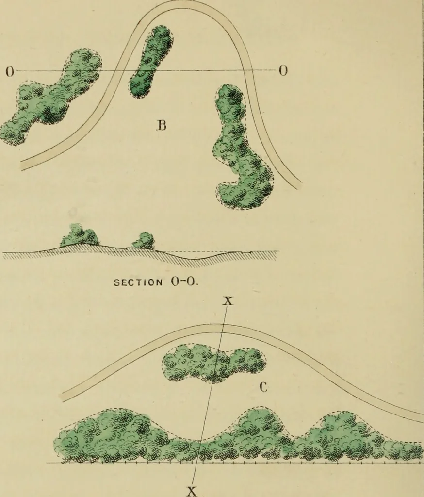 An illustration from The art and practice of landscape gardening, 1890, leaf 67
