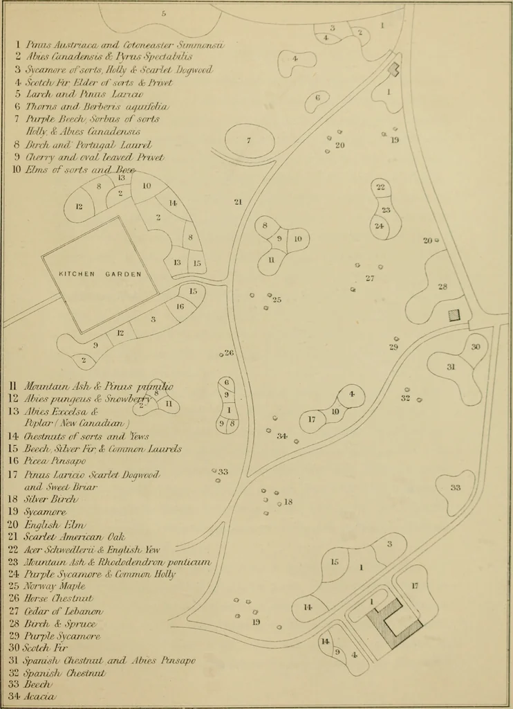 An illustration from The art and practice of landscape gardening, 1890, leaf 94