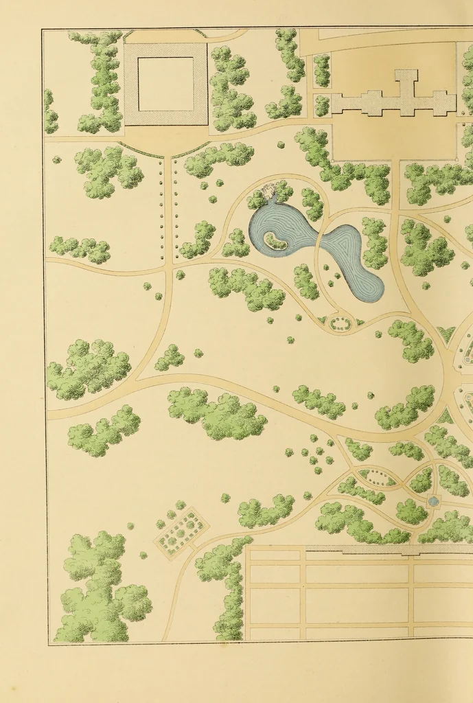 An illustration from The art and practice of landscape gardening, 1890, leaf 181