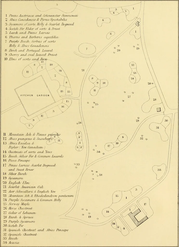 An illustration from The art and practice of landscape gardening, 1890, leaf 92