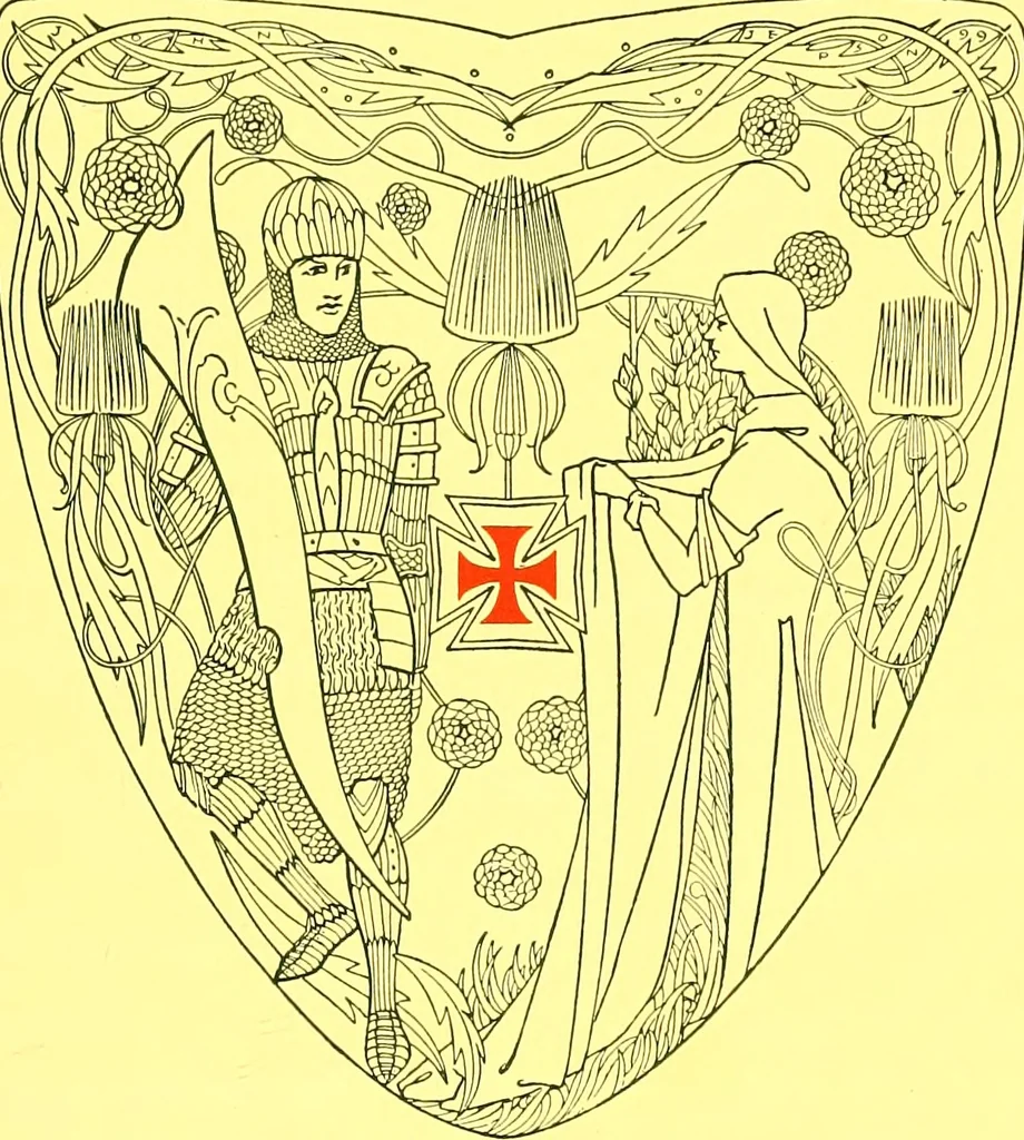 An illustration from The art & practice of typography : a manual of American printing, including a brief history up to the twentieth century, with reproductions of the work of early masters of the craft, and a practical discussion and an extensive demonstration of the modern use of type-faces and methods of arrangement, 1917, leaf 106