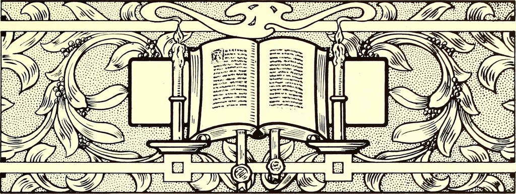 An illustration from The art & practice of typography : a manual of American printing, including a brief history up to the twentieth century, with reproductions of the work of early masters of the craft, and a practical discussion and an extensive demonstration of the modern use of type-faces and methods of arrangement, 1917, leaf 14
