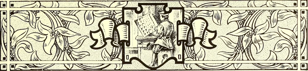 An illustration from The art & practice of typography : a manual of American printing, including a brief history up to the twentieth century, with reproductions of the work of early masters of the craft, and a practical discussion and an extensive demonstration of the modern use of type-faces and methods of arrangement, 1917, leaf 190