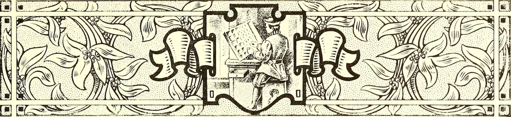 An illustration from The art & practice of typography : a manual of American printing, including a brief history up to the twentieth century, with reproductions of the work of early masters of the craft, and a practical discussion and an extensive demonstration of the modern use of type-faces and methods of arrangement, 1917, leaf 196
