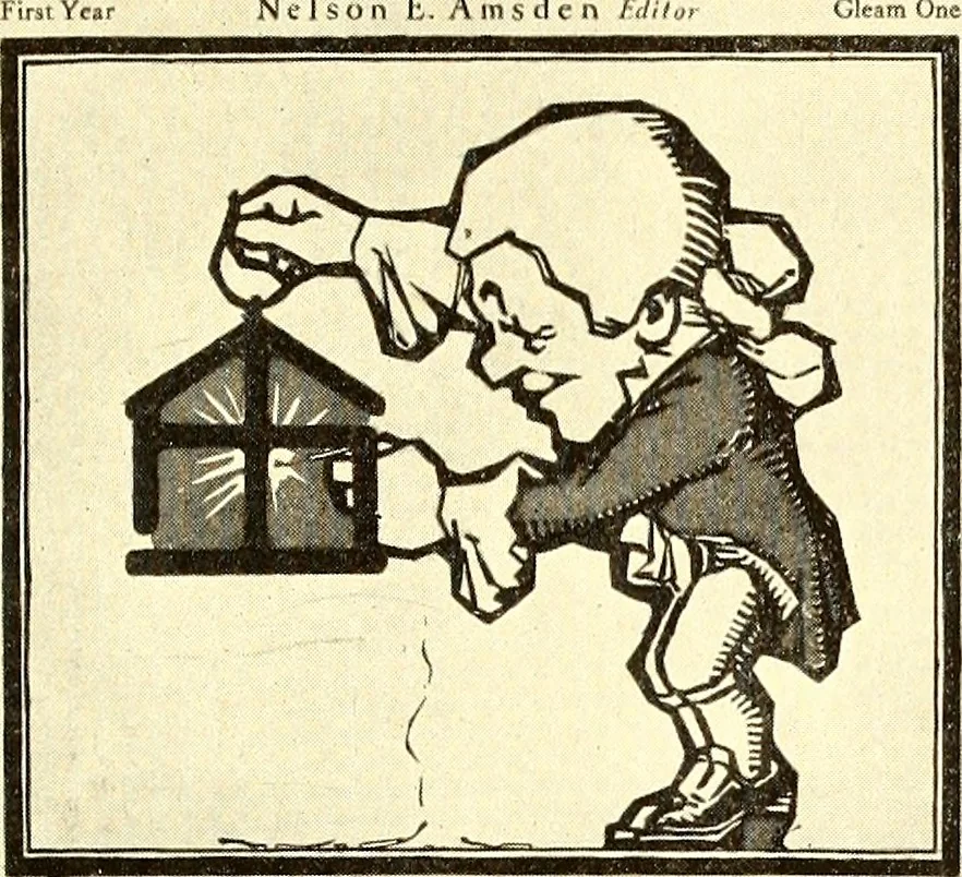 An illustration from The art & practice of typography : a manual of American printing, including a brief history up to the twentieth century, with reproductions of the work of early masters of the craft, and a practical discussion and an extensive demonstration of the modern use of type-faces and methods of arrangement, 1917, leaf 274