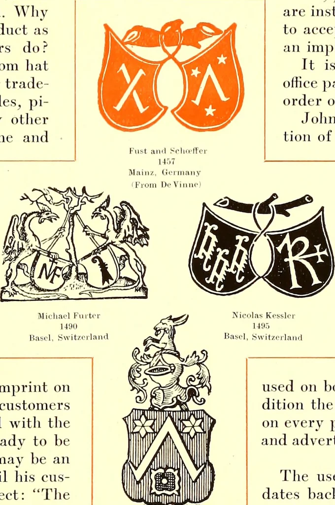 An illustration from The art & practice of typography : a manual of American printing, including a brief history up to the twentieth century, with reproductions of the work of early masters of the craft, and a practical discussion and an extensive demonstration of the modern use of type-faces and methods of arrangement, 1917, leaf 306