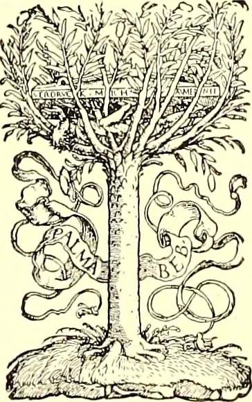An illustration from The art & practice of typography : a manual of American printing, including a brief history up to the twentieth century, with reproductions of the work of early masters of the craft, and a practical discussion and an extensive demonstration of the modern use of type-faces and methods of arrangement, 1917, leaf 308