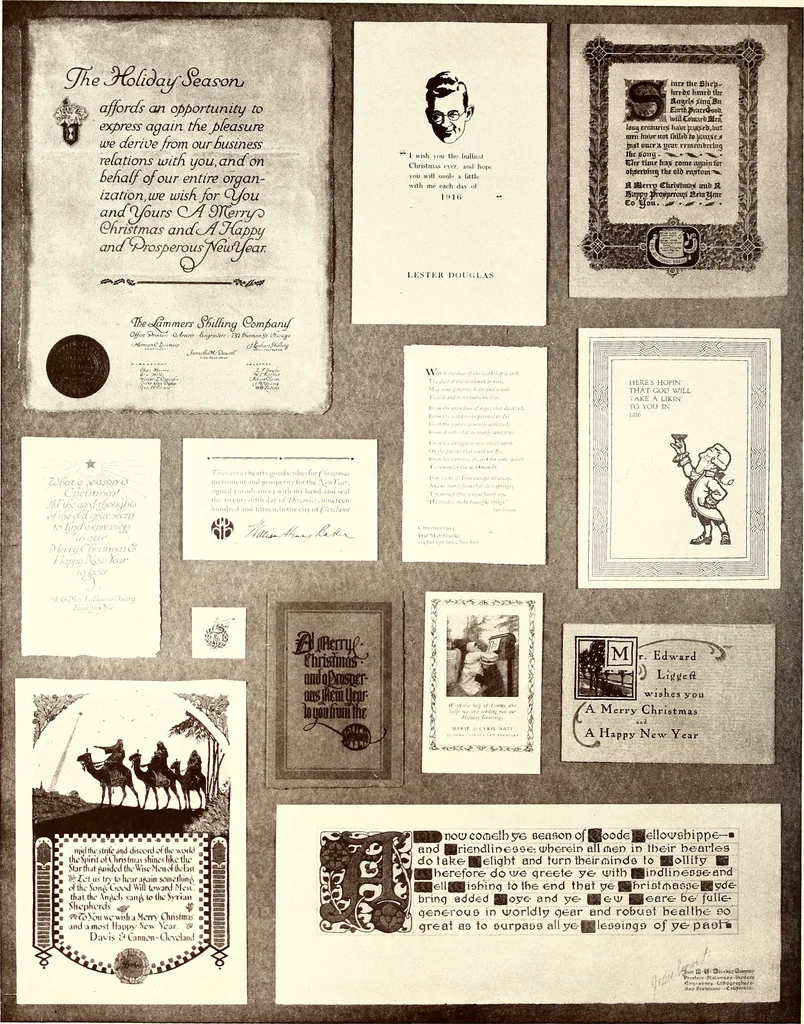 An illustration from The art & practice of typography : a manual of American printing, including a brief history up to the twentieth century, with reproductions of the work of early masters of the craft, and a practical discussion and an extensive demonstration of the modern use of type-faces and methods of arrangement, 1917, leaf 319