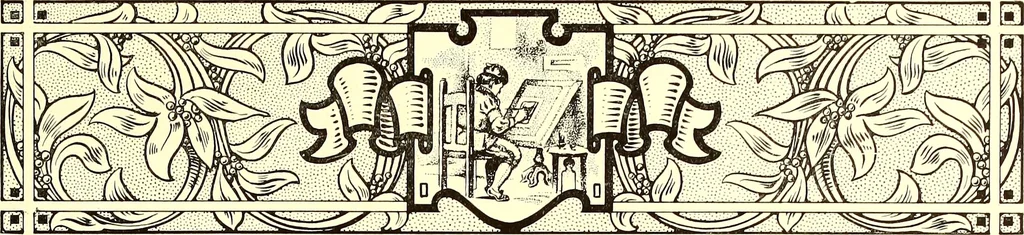 An illustration from The art & practice of typography : a manual of American printing, including a brief history up to the twentieth century, with reproductions of the work of early masters of the craft, and a practical discussion and an extensive demonstration of the modern use of type-faces and methods of arrangement, 1917, leaf 32