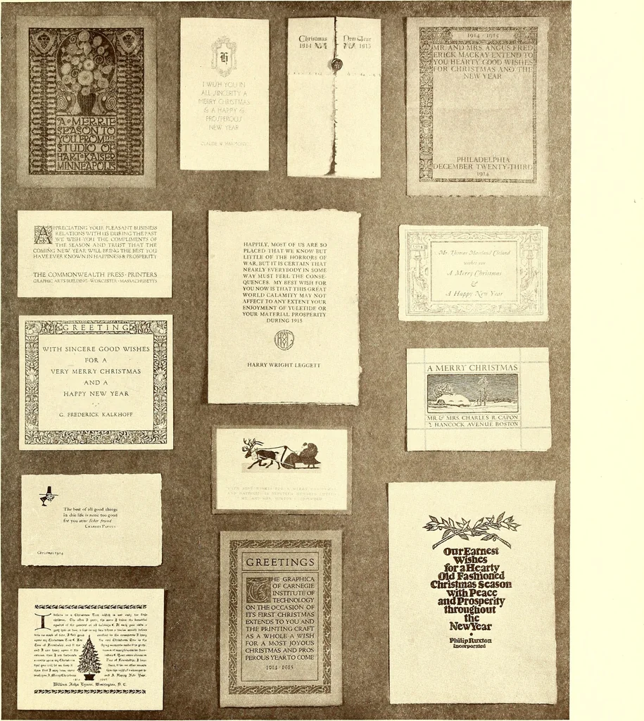 An illustration from The art & practice of typography : a manual of American printing, including a brief history up to the twentieth century, with reproductions of the work of early masters of the craft, and a practical discussion and an extensive demonstration of the modern use of type-faces and methods of arrangement, 1917, leaf 322