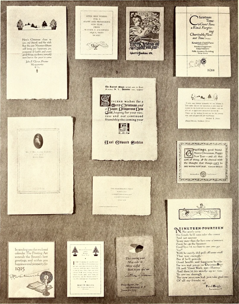 An illustration from The art & practice of typography : a manual of American printing, including a brief history up to the twentieth century, with reproductions of the work of early masters of the craft, and a practical discussion and an extensive demonstration of the modern use of type-faces and methods of arrangement, 1917, leaf 323