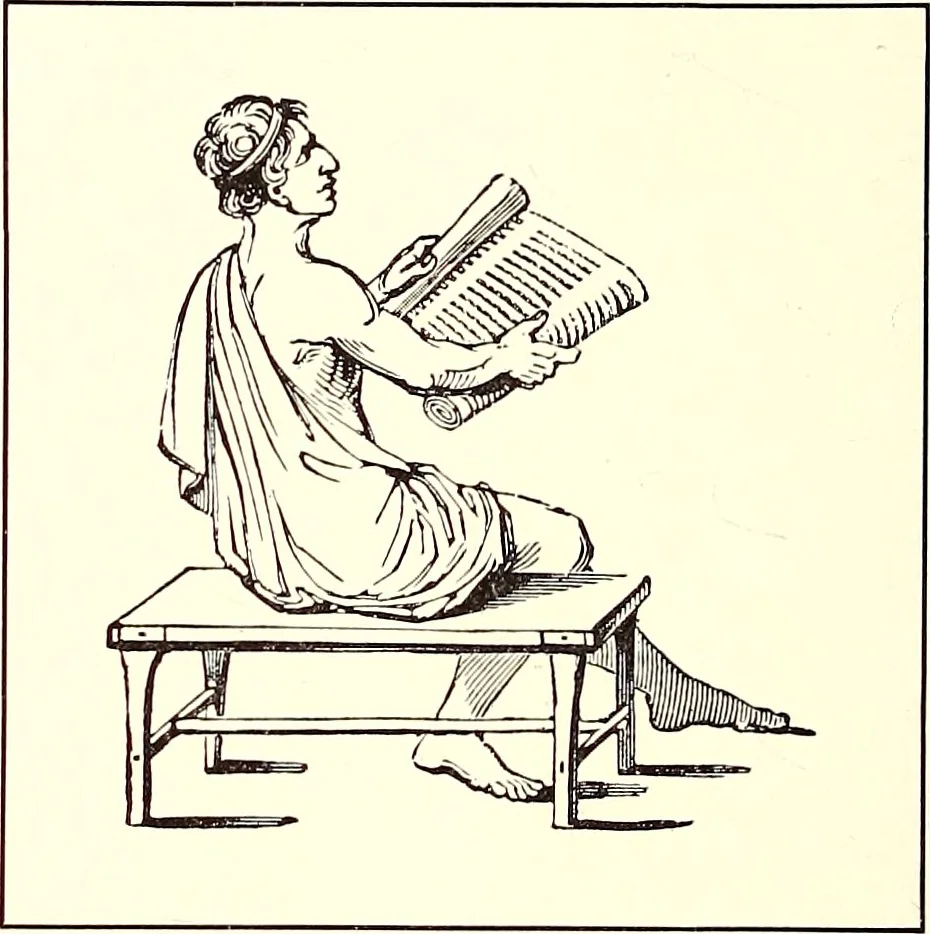 An illustration from The art & practice of typography : a manual of American printing, including a brief history up to the twentieth century, with reproductions of the work of early masters of the craft, and a practical discussion and an extensive demonstration of the modern use of type-faces and methods of arrangement, 1917, leaf 33