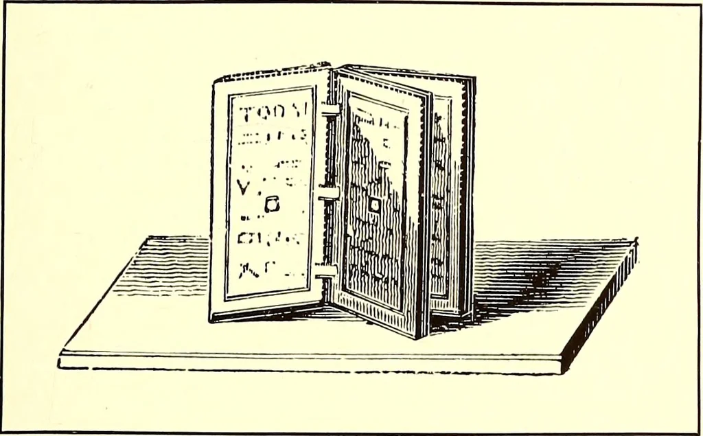 An illustration from The art & practice of typography : a manual of American printing, including a brief history up to the twentieth century, with reproductions of the work of early masters of the craft, and a practical discussion and an extensive demonstration of the modern use of type-faces and methods of arrangement, 1917, leaf 34
