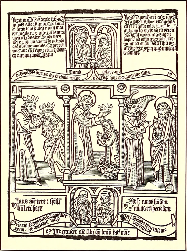 An illustration from The art & practice of typography : a manual of American printing, including a brief history up to the twentieth century, with reproductions of the work of early masters of the craft, and a practical discussion and an extensive demonstration of the modern use of type-faces and methods of arrangement, 1917, leaf 41