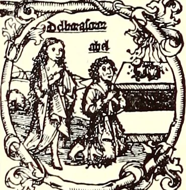 An illustration from The art & practice of typography : a manual of American printing, including a brief history up to the twentieth century, with reproductions of the work of early masters of the craft, and a practical discussion and an extensive demonstration of the modern use of type-faces and methods of arrangement, 1917, leaf 51