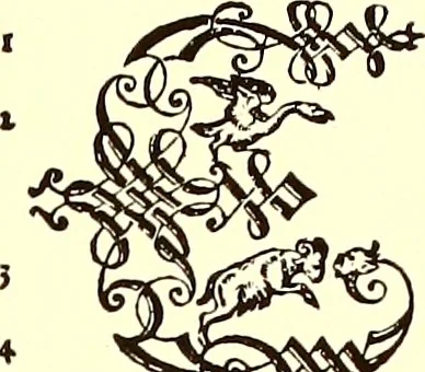 An illustration from The art & practice of typography : a manual of American printing, including a brief history up to the twentieth century, with reproductions of the work of early masters of the craft, and a practical discussion and an extensive demonstration of the modern use of type-faces and methods of arrangement, 1917, leaf 56