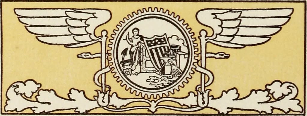 An illustration from The art & practice of typography : a manual of American printing, including a brief history up to the twentieth century, with reproductions of the work of early masters of the craft, and a practical discussion and an extensive demonstration of the modern use of type-faces and methods of arrangement, 1917, leaf 135
