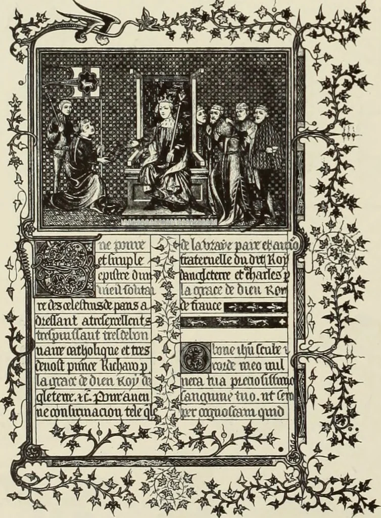 An illustration from The art & practice of typography : a manual of American printing, including a brief history up to the twentieth century, with reproductions of the work of early masters of the craft, and a practical discussion and an extensive demonstration of the modern use of type-faces and methods of arrangement, 1917, leaf 143