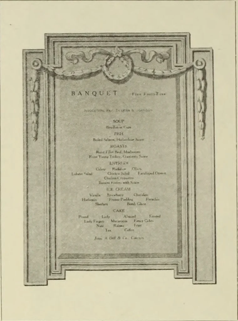 An illustration from The art & practice of typography : a manual of American printing, including a brief history up to the twentieth century, with reproductions of the work of early masters of the craft, and a practical discussion and an extensive demonstration of the modern use of type-faces and methods of arrangement, 1917, leaf 189