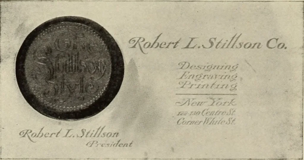 An illustration from The art & practice of typography : a manual of American printing, including a brief history up to the twentieth century, with reproductions of the work of early masters of the craft, and a practical discussion and an extensive demonstration of the modern use of type-faces and methods of arrangement, 1917, leaf 243
