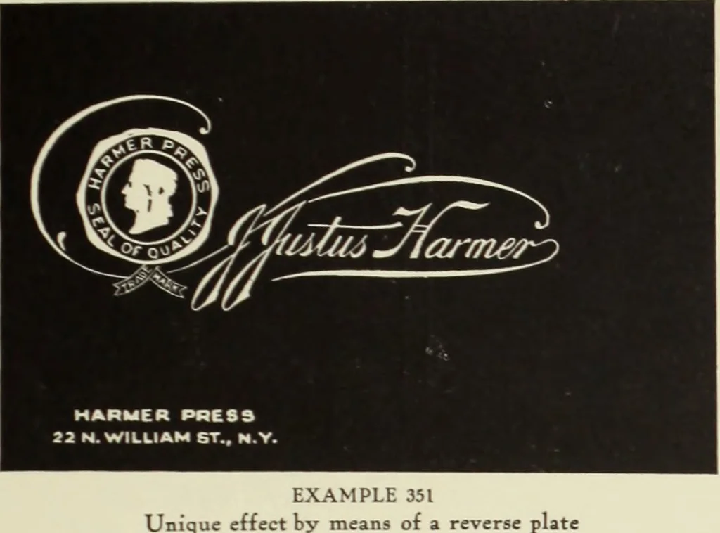 An illustration from The art & practice of typography : a manual of American printing, including a brief history up to the twentieth century, with reproductions of the work of early masters of the craft, and a practical discussion and an extensive demonstration of the modern use of type-faces and methods of arrangement, 1917, leaf 246