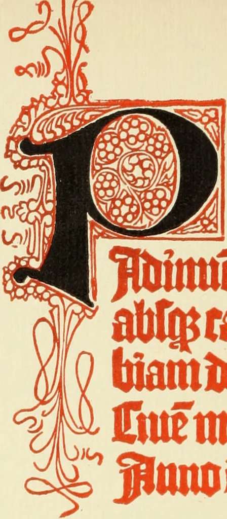An illustration from The art & practice of typography : a manual of American printing, including a brief history up to the twentieth century, with reproductions of the work of early masters of the craft, and a practical discussion and an extensive demonstration of the modern use of type-faces and methods of arrangement, 1917, leaf 283