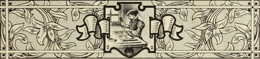 An illustration from The art & practice of typography : a manual of American printing, including a brief history up to the twentieth century, with reproductions of the work of early masters of the craft, and a practical discussion and an extensive demonstration of the modern use of type-faces and methods of arrangement, 1917, leaf 284