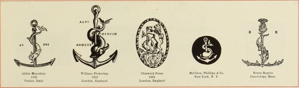 An illustration from The art & practice of typography : a manual of American printing, including a brief history up to the twentieth century, with reproductions of the work of early masters of the craft, and a practical discussion and an extensive demonstration of the modern use of type-faces and methods of arrangement, 1917, leaf 284