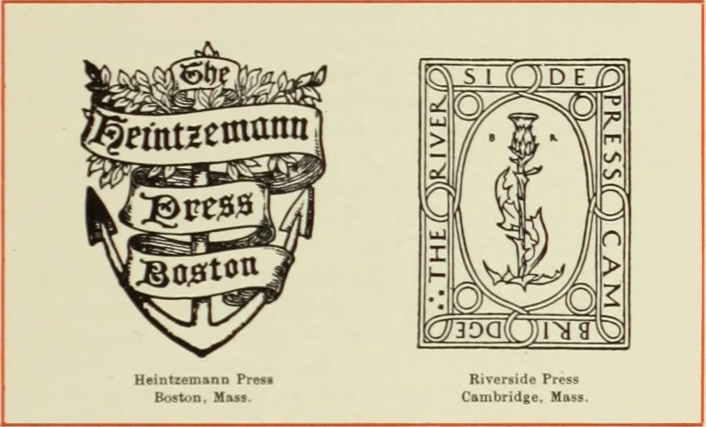 An illustration from The art & practice of typography : a manual of American printing, including a brief history up to the twentieth century, with reproductions of the work of early masters of the craft, and a practical discussion and an extensive demonstration of the modern use of type-faces and methods of arrangement, 1917, leaf 286