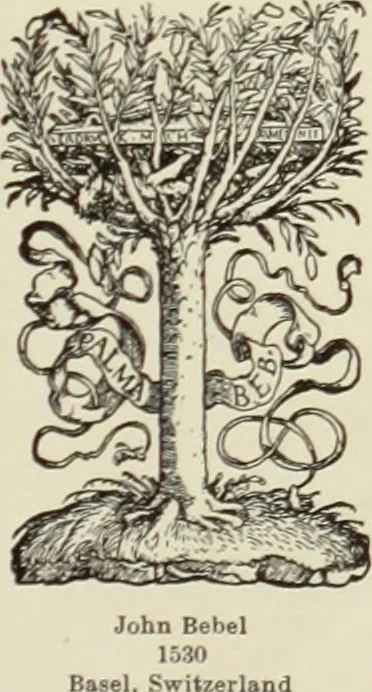 An illustration from The art & practice of typography : a manual of American printing, including a brief history up to the twentieth century, with reproductions of the work of early masters of the craft, and a practical discussion and an extensive demonstration of the modern use of type-faces and methods of arrangement, 1917, leaf 286