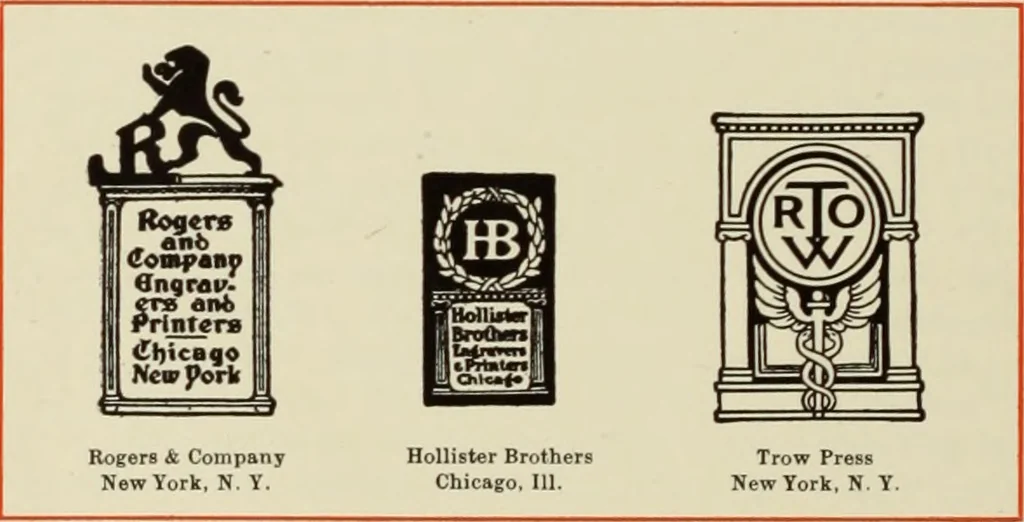 An illustration from The art & practice of typography : a manual of American printing, including a brief history up to the twentieth century, with reproductions of the work of early masters of the craft, and a practical discussion and an extensive demonstration of the modern use of type-faces and methods of arrangement, 1917, leaf 289