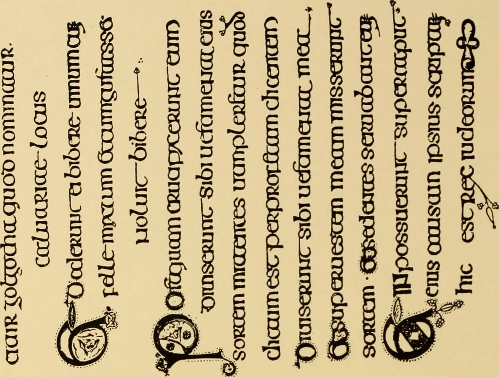 An illustration from The art & practice of typography : a manual of American printing, including a brief history up to the twentieth century, with reproductions of the work of early masters of the craft, and a practical discussion and an extensive demonstration of the modern use of type-faces and methods of arrangement, 1917, leaf 41