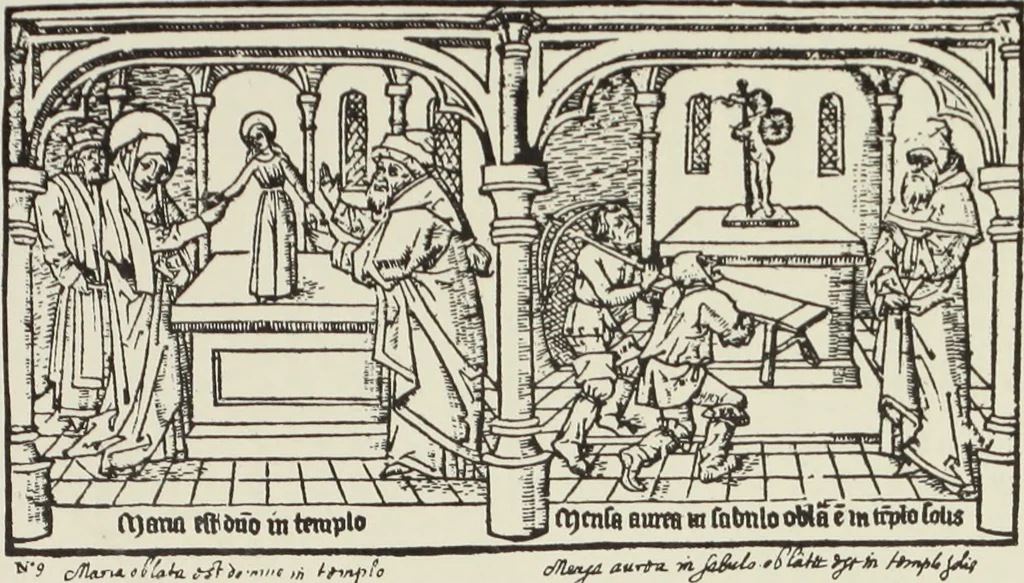 An illustration from The art & practice of typography : a manual of American printing, including a brief history up to the twentieth century, with reproductions of the work of early masters of the craft, and a practical discussion and an extensive demonstration of the modern use of type-faces and methods of arrangement, 1917, leaf 54