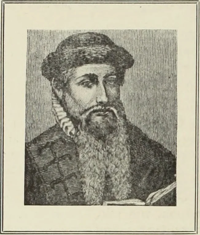 An illustration from The art & practice of typography : a manual of American printing, including a brief history up to the twentieth century, with reproductions of the work of early masters of the craft, and a practical discussion and an extensive demonstration of the modern use of type-faces and methods of arrangement, 1917, leaf 57