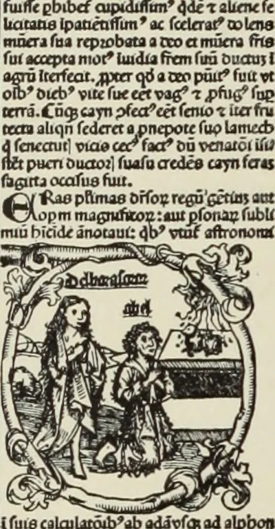 An illustration from The art & practice of typography : a manual of American printing, including a brief history up to the twentieth century, with reproductions of the work of early masters of the craft, and a practical discussion and an extensive demonstration of the modern use of type-faces and methods of arrangement, 1917, leaf 63