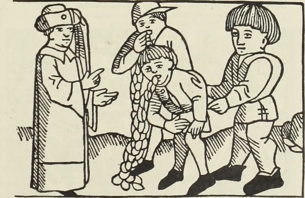 An illustration from The art & practice of typography : a manual of American printing, including a brief history up to the twentieth century, with reproductions of the work of early masters of the craft, and a practical discussion and an extensive demonstration of the modern use of type-faces and methods of arrangement, 1917, leaf 68