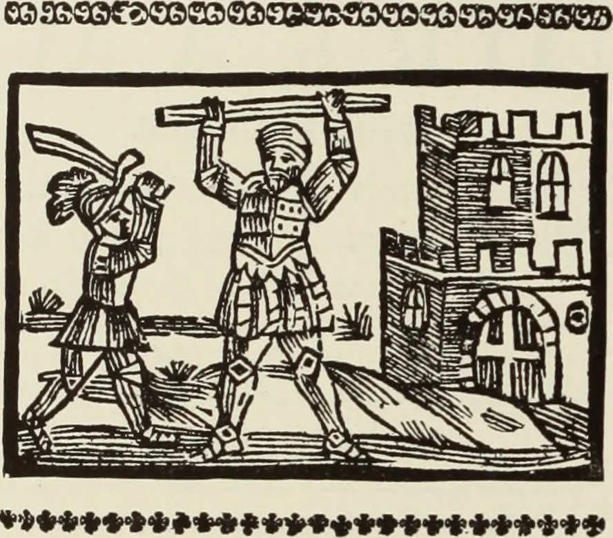 An illustration from The art & practice of typography : a manual of American printing, including a brief history up to the twentieth century, with reproductions of the work of early masters of the craft, and a practical discussion and an extensive demonstration of the modern use of type-faces and methods of arrangement, 1917, leaf 75
