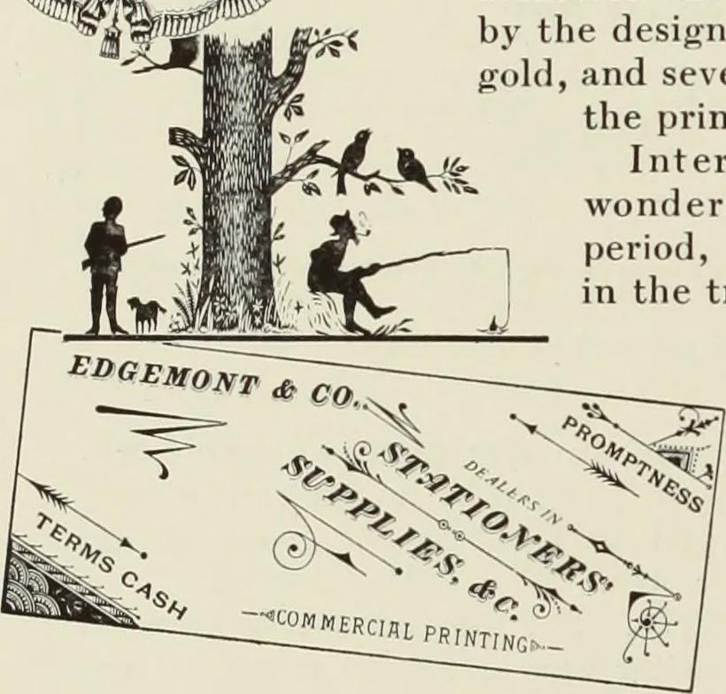 An illustration from The art & practice of typography : a manual of American printing, including a brief history up to the twentieth century, with reproductions of the work of early masters of the craft, and a practical discussion and an extensive demonstration of the modern use of type-faces and methods of arrangement, 1917, leaf 85
